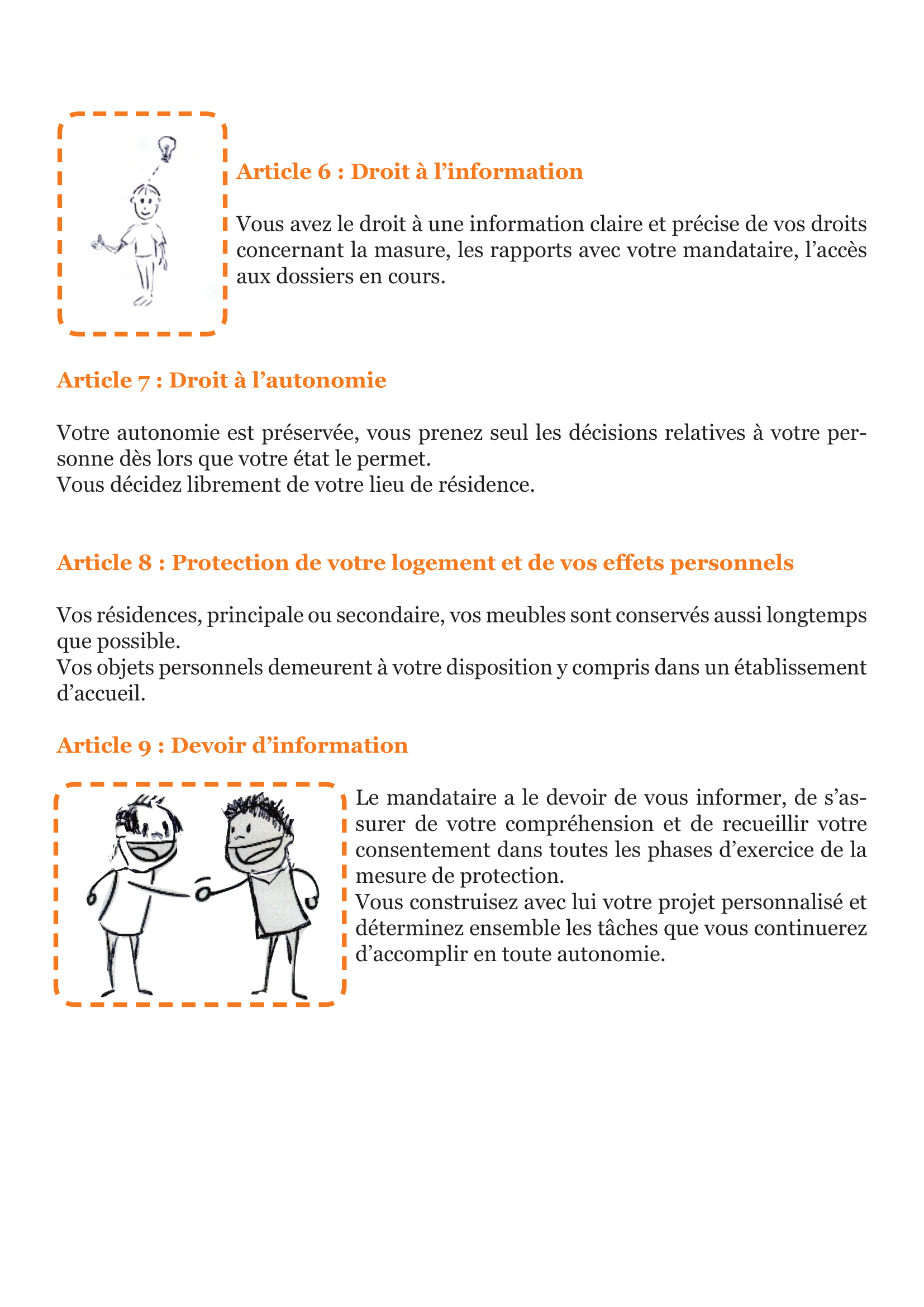 Charte des droits et des libertés de la personne protégée page 2
